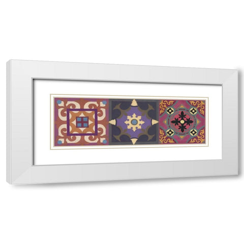 Global Triptych 2 White Modern Wood Framed Art Print with Double Matting by Smith, Hope