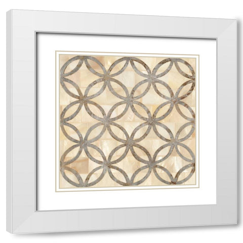 NATURAL MOROCCAN TILE 4 White Modern Wood Framed Art Print with Double Matting by Smith, Hope