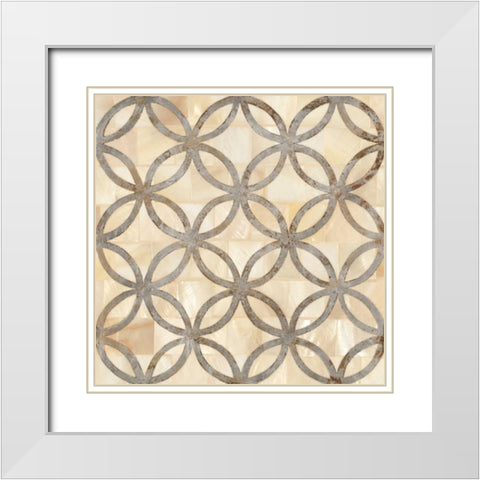 NATURAL MOROCCAN TILE 4 White Modern Wood Framed Art Print with Double Matting by Smith, Hope