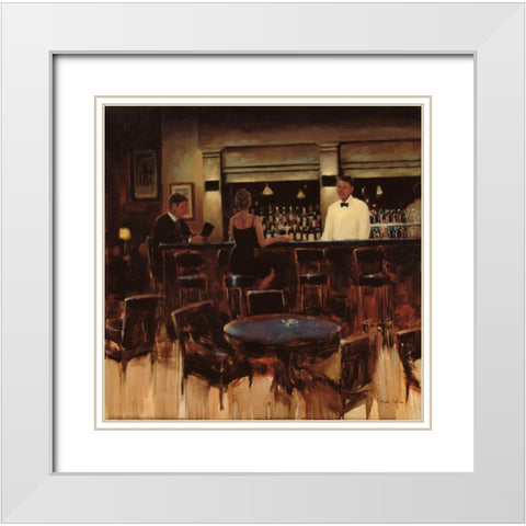 Night Cap White Modern Wood Framed Art Print with Double Matting by Sullivan, Myles
