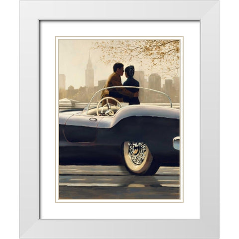 Urban Getaway White Modern Wood Framed Art Print with Double Matting by Sullivan, Myles