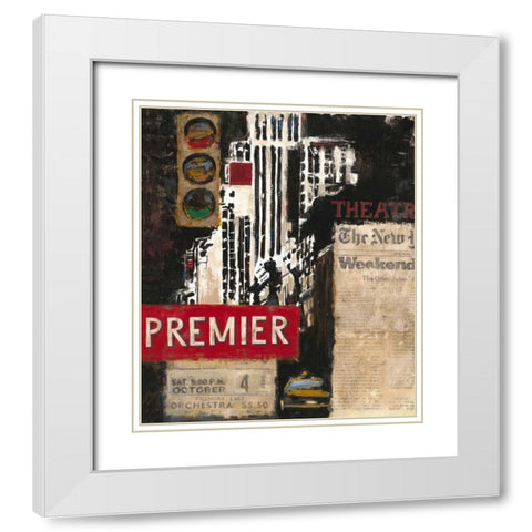 Theater Premier White Modern Wood Framed Art Print with Double Matting by Sullivan, Myles