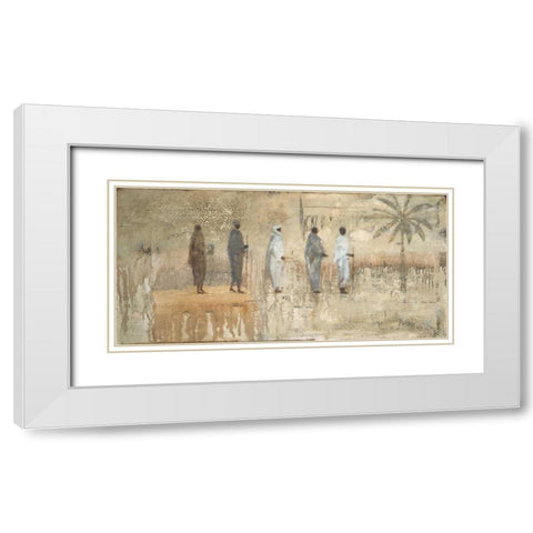 Miraj Procession White Modern Wood Framed Art Print with Double Matting by Sullivan, Myles
