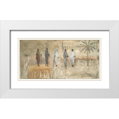 Miraj Procession White Modern Wood Framed Art Print with Double Matting by Sullivan, Myles