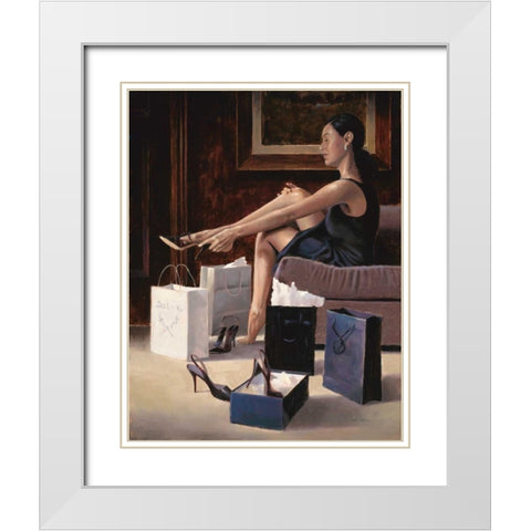 Room Service-Her White Modern Wood Framed Art Print with Double Matting by Sullivan, Myles