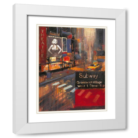 Urban Bombshell White Modern Wood Framed Art Print with Double Matting by Sullivan, Myles
