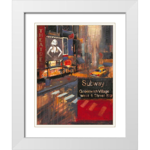 Urban Bombshell White Modern Wood Framed Art Print with Double Matting by Sullivan, Myles