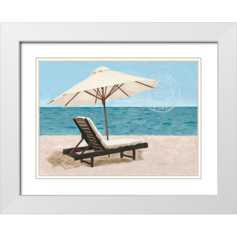 Escape and Relax White Modern Wood Framed Art Print with Double Matting by Sullivan, Myles