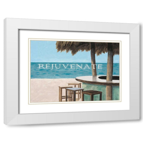Escape and Rejuvenate - no postmark White Modern Wood Framed Art Print with Double Matting by Sullivan, Myles
