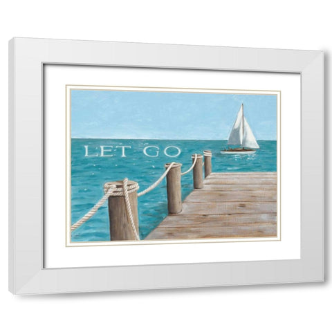 Escape and Let Go - no postmark White Modern Wood Framed Art Print with Double Matting by Sullivan, Myles