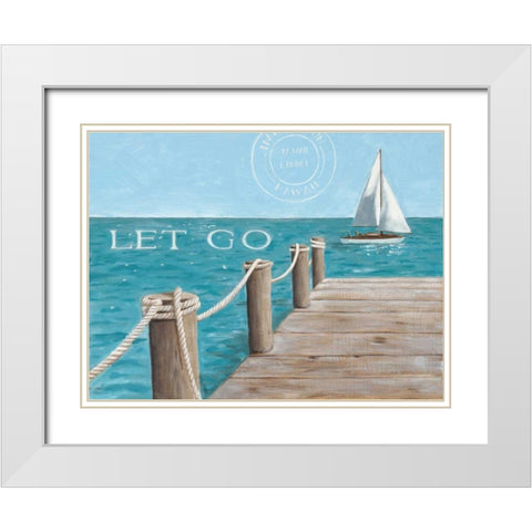 Escape and Let Go White Modern Wood Framed Art Print with Double Matting by Sullivan, Myles