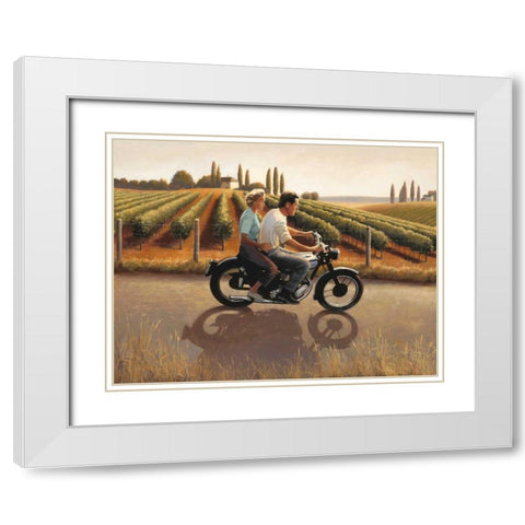 Tuscan Smapshot White Modern Wood Framed Art Print with Double Matting by Sullivan, Myles