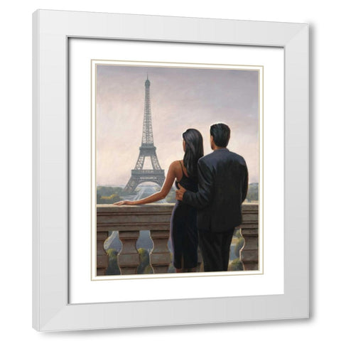 Big City Rendezvous White Modern Wood Framed Art Print with Double Matting by Sullivan, Myles