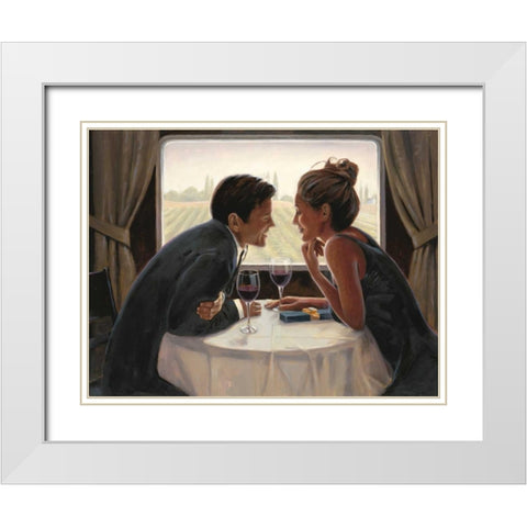 Anniversary Snapshot White Modern Wood Framed Art Print with Double Matting by Sullivan, Myles