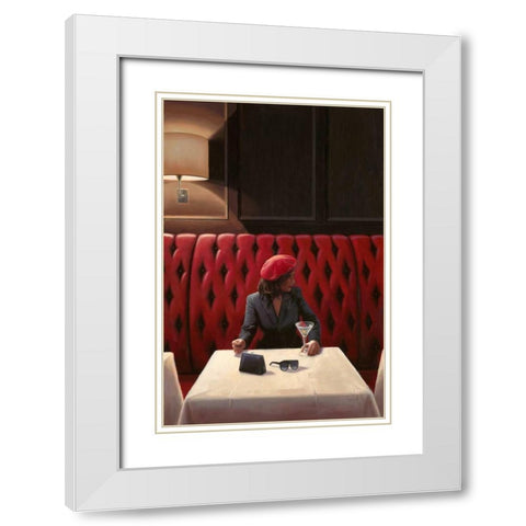 A Chance Encounter 1 White Modern Wood Framed Art Print with Double Matting by Sullivan, Myles
