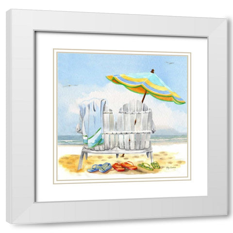 Our Favourite Chairs White Modern Wood Framed Art Print with Double Matting by Escobedo, Mary