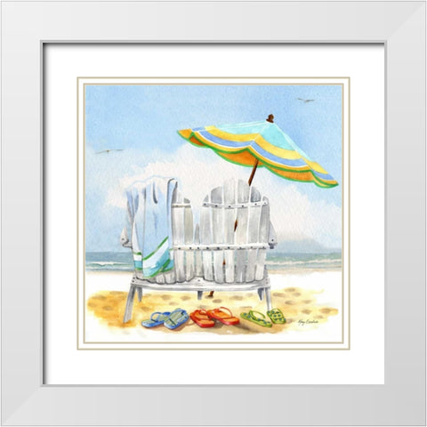 Our Favourite Chairs White Modern Wood Framed Art Print with Double Matting by Escobedo, Mary