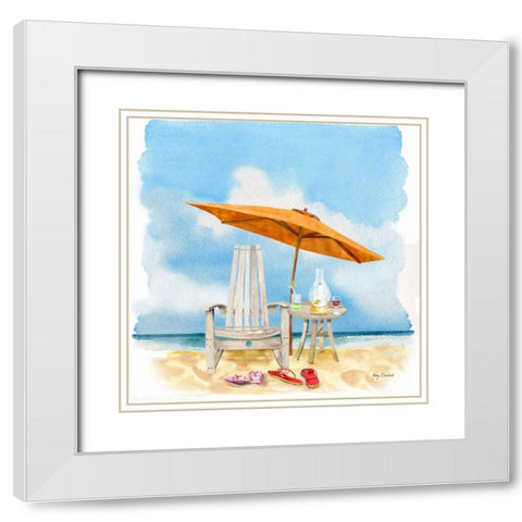 Best Seat In The House! White Modern Wood Framed Art Print with Double Matting by Escobedo, Mary