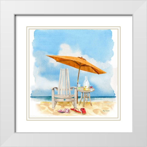 Best Seat In The House! White Modern Wood Framed Art Print with Double Matting by Escobedo, Mary