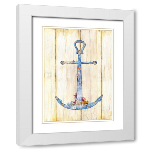 Stay Anchored White Modern Wood Framed Art Print with Double Matting by Escobedo, Mary