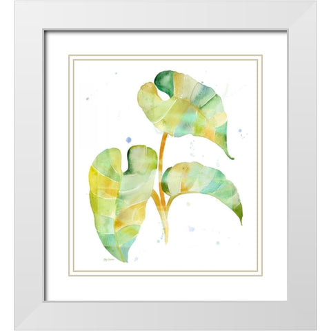 Watercolour Tropical 3 White Modern Wood Framed Art Print with Double Matting by Escobedo, Mary