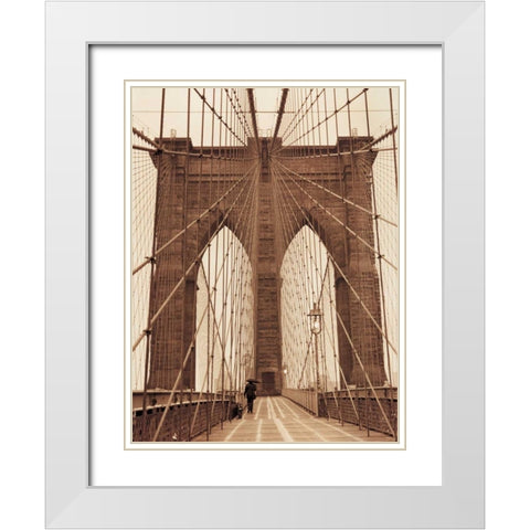 The Promenade White Modern Wood Framed Art Print with Double Matting by Gleyzer, Sasha