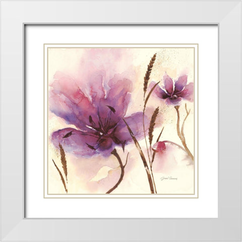 In Bloom 2 White Modern Wood Framed Art Print with Double Matting by Gottschlag, Jurgen