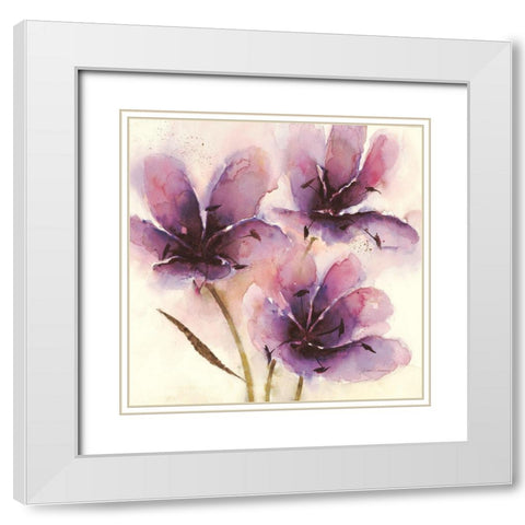 In Bloom 4 White Modern Wood Framed Art Print with Double Matting by Gottschlag, Jurgen