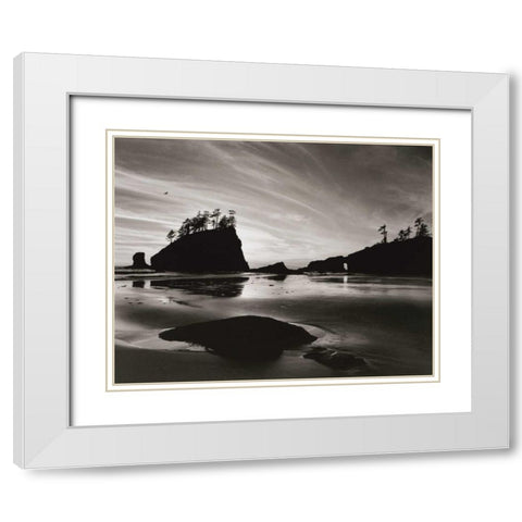 Low Tide Morning White Modern Wood Framed Art Print with Double Matting by Aniballi, Brett