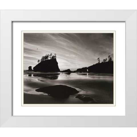 Low Tide Morning White Modern Wood Framed Art Print with Double Matting by Aniballi, Brett