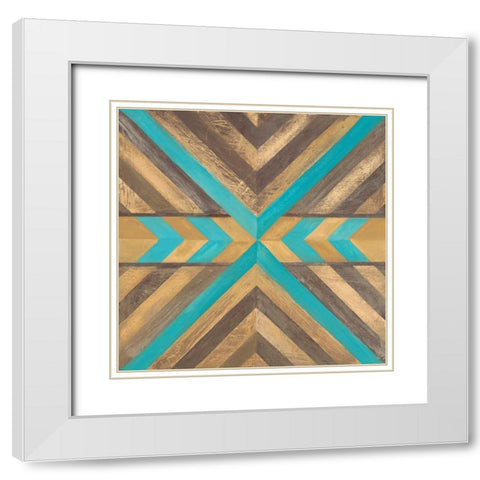 Southwestern Navajo 2 White Modern Wood Framed Art Print with Double Matting by Ioco, Filippo