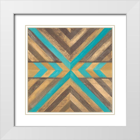 Southwestern Navajo 2 White Modern Wood Framed Art Print with Double Matting by Ioco, Filippo