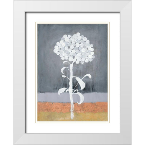 Loft Botanical 1 White Modern Wood Framed Art Print with Double Matting by Ioco, Filippo