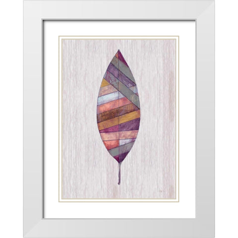 Global Palm 2 White Modern Wood Framed Art Print with Double Matting by Ioco, Fillippo