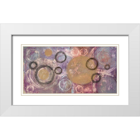 Circular Motion White Modern Wood Framed Art Print with Double Matting by Loco, Filippo