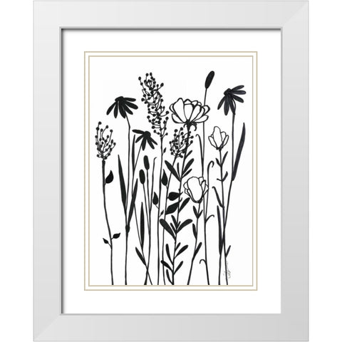 Daytime Garden White Modern Wood Framed Art Print with Double Matting by Ioco, Filippo