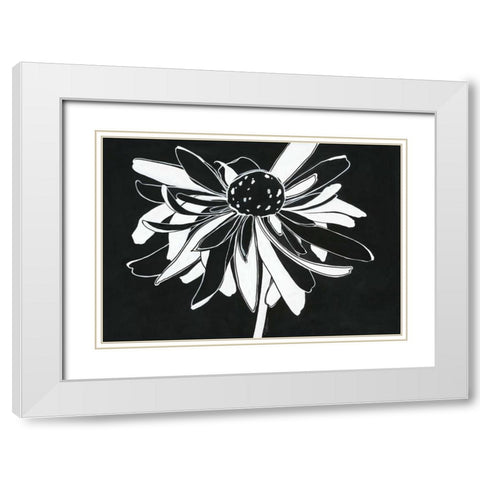 Zealous Bloom White Modern Wood Framed Art Print with Double Matting by Ioco, Filippo
