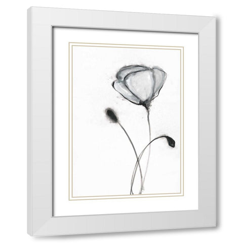 Snow Blossom 2 White Modern Wood Framed Art Print with Double Matting by Ioco, Filippo