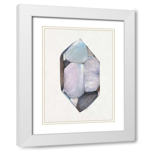 Healing Crystal 1 White Modern Wood Framed Art Print with Double Matting by Ioco, Filippo
