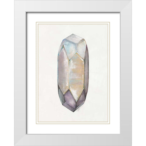 Healing Crystal 2 White Modern Wood Framed Art Print with Double Matting by Ioco, Filippo