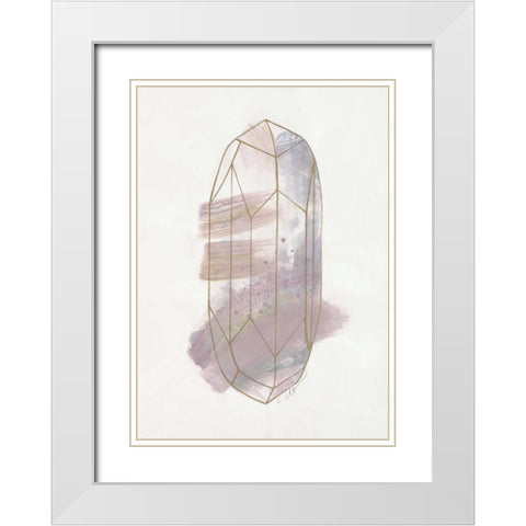 Crystal Reflection 1 White Modern Wood Framed Art Print with Double Matting by Ioco, Filippo
