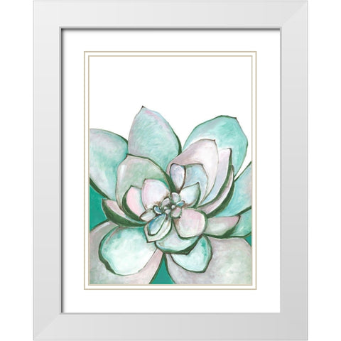 Desert Rose White Modern Wood Framed Art Print with Double Matting by Loco, Filippo