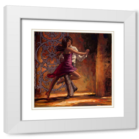 Dance Me In White Modern Wood Framed Art Print with Double Matting by Amber, Zeph