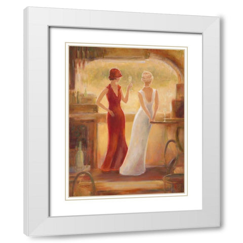 Afternoon Champagne White Modern Wood Framed Art Print with Double Matting by Amber, Zeph