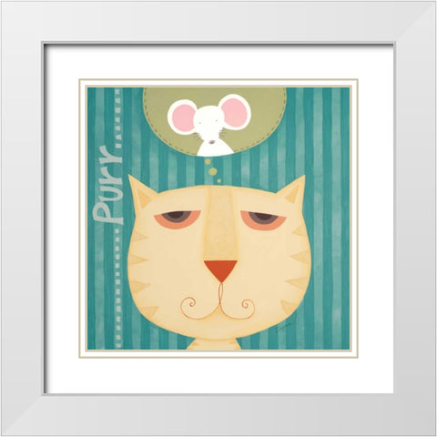 Dreaming of Mice  White Modern Wood Framed Art Print with Double Matting by Shah, Sapna