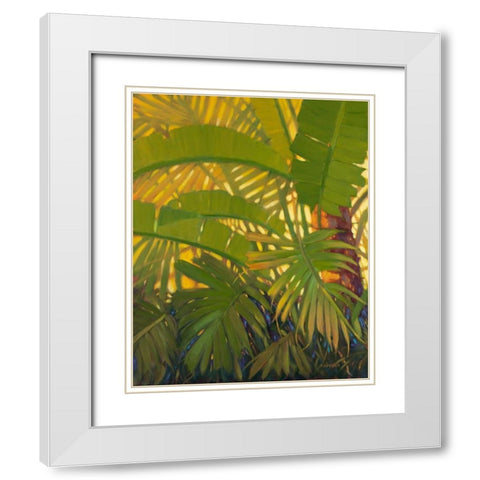 Sunshine Tropics 1 White Modern Wood Framed Art Print with Double Matting by Charles, J