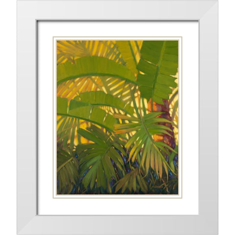 Sunshine Tropics 1 White Modern Wood Framed Art Print with Double Matting by Charles, J