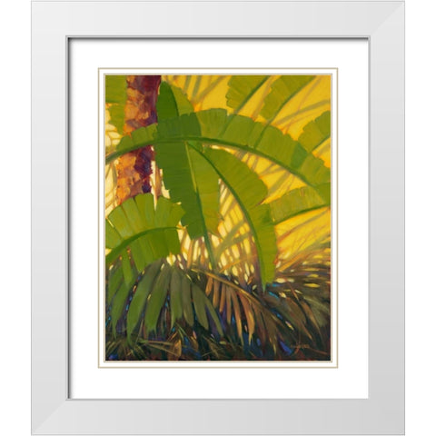 Sunshine Tropics 2 White Modern Wood Framed Art Print with Double Matting by Charles, J