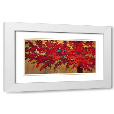 Autumn Light White Modern Wood Framed Art Print with Double Matting by Charles, J.