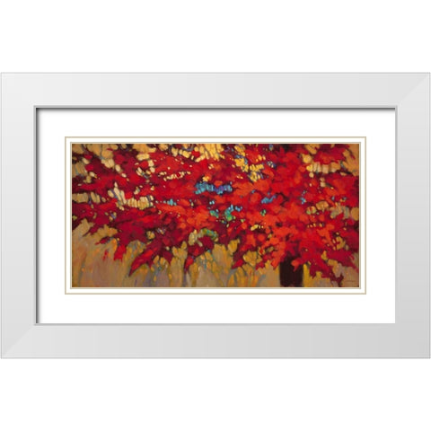 Autumn Light White Modern Wood Framed Art Print with Double Matting by Charles, J.